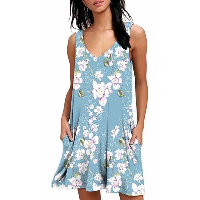 Robe Débardeur Plissée Unie Décontractée d'Été pour Femmes