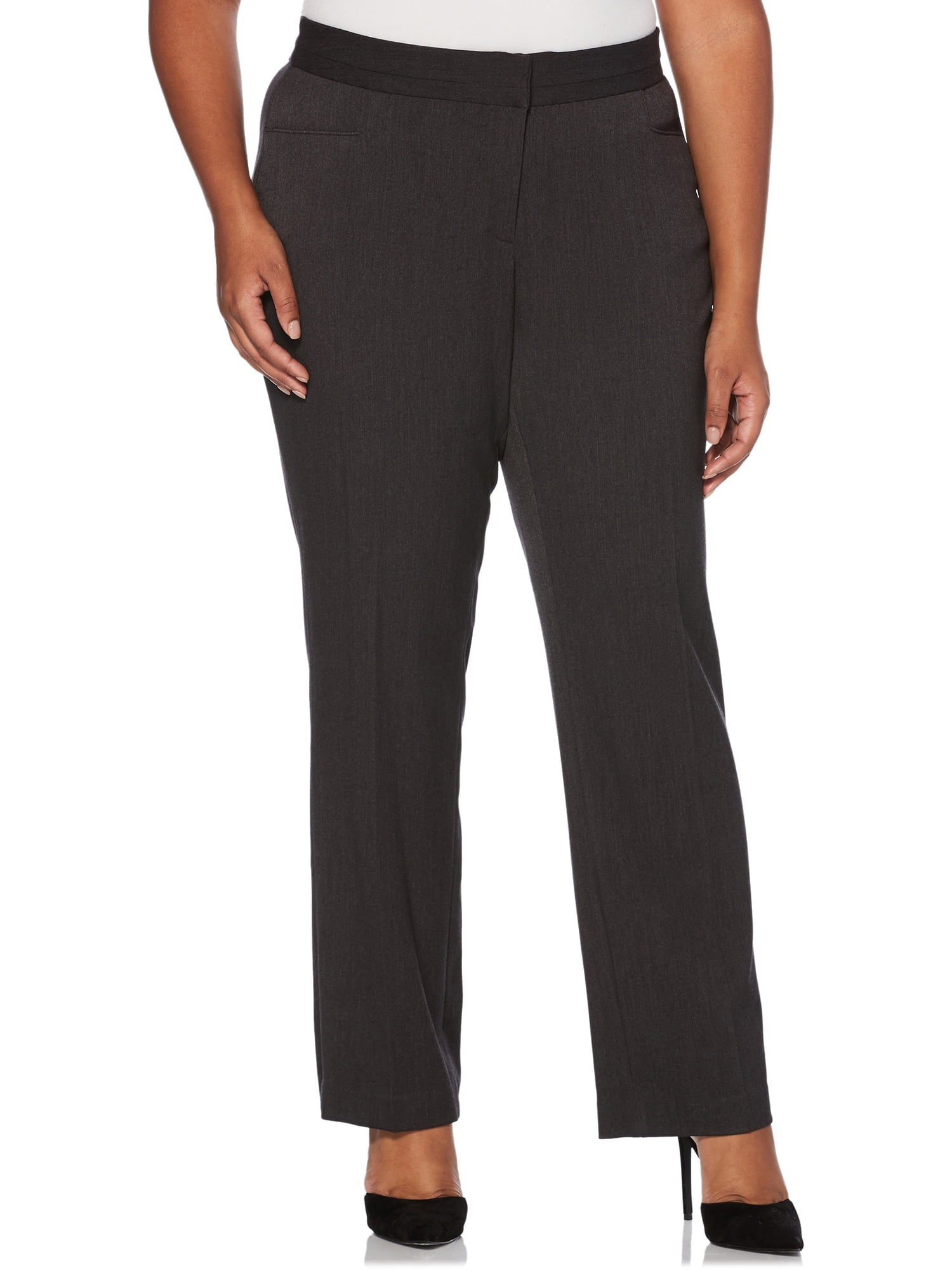 Rafaella Women's plus size curvy fit gabardine slim leg pant - Walmart.com