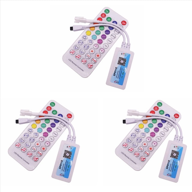 3X Controlador Inteligente RGB de MúSica Inteligente Bluetooth SP611E para WS2812B SK6812 WS2811 Tira de Cinta LED RGB Direccionable
