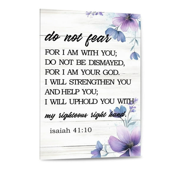 Do Not Fear Isaiah 41:10 Scripture Canvas Painting Bible Verse Wall Art Decor Prints for Home Dining Room Living Room Christian Gifts