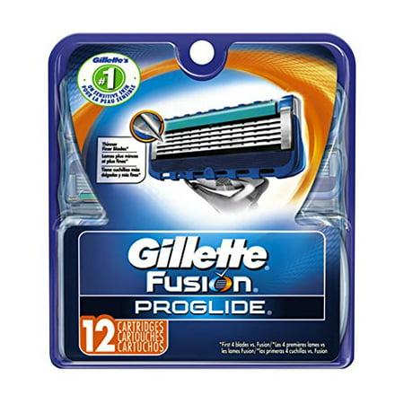 Gillette Fusion ProGlide Manual Men's Razor Blade Refills, 12