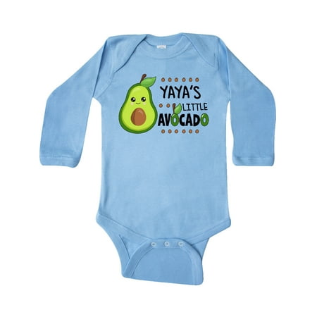 

Inktastic Yaya s Little Avocado with Cute Baby Avocado Gift Baby Boy or Baby Girl Long Sleeve Bodysuit