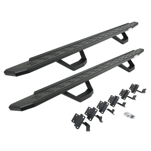 Go Rhino 6961558720T RB30 Running Boards with Mounting Brackets, 2 Pairs Drop Steps Kit For 15-24 F-150, F-250 Super Duty, F-350 Super Duty (Crew Cab Pickup)
