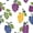 Purple Yellow Green Grapes Pattern, variant on FORMRS Acrylic Clipboard with Low Profile Clip Standard A4 Letter Size, 12.5" x 9", Racing Car Pattern