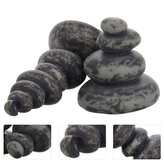 SEWCHICS 20Pcs Zen Garden Decor Outdoor Stones Light Grey For Indoor And Outdoor Use