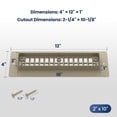 thumbnail image 3 of Cubierta de Rejilla para Piso de RV Safoner de Aluminio 2x10 con Tapa Removible, 3 of 8