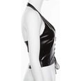 thumbnail image 5 of Zhuge Top tipo bustier de cuero sintético con tirantes finos ajustables para mujer, 5 of 5
