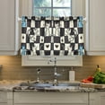thumbnail image 2 of Yayeee Kitchen Curtains Tier Pair Light Filtering 27"x36" Rod Pocket Short Cafe Window Panel, Blue and White Cat, 2 of 7