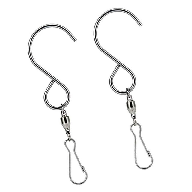 jinwen 2 Pack Swivel Hooks Clips for Wind Chimes Curly s Crystal Twisters Garden