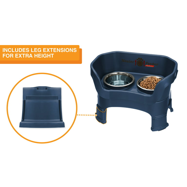 Neater Pets Neater Feeder Deluxe With Leg Extensions Mess-Proof Elevated  Food & Water Bowls for Large Dogs, Midnight Black 