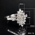 thumbnail image 2 of K-KED Gorgeous 925 Silver Ring Cubic Zircon Engagement Party Delicate Jewelry Sz 6-10-9, 2 of 6