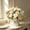White, variant on Artificial Rose Potted Plant, Faux Flower Arrangement in Ceramic Pot for Home Office Decor