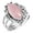 Rose Quartz, variant on Natural Abalone Shell Ring 925 Sterling Silver Handmade Jewelry