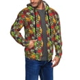 thumbnail image 2 of Goofa Begetable Pattern Mens Full-zip Hoodie, Zip-up Pullover Hooded Sweatshirt, Kangaroo Pocket Hoodie Ideal for Daily Wear, Travel, and Home-Medium, 2 of 5