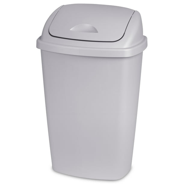 Sterilite 13.2 Gal. SwingTop Wastebasket Cement