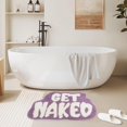 thumbnail image 3 of Get Naked Bath Mat, Cute Bath Rugs for Bathroom Mat, rregular Non Slip Shower Floor MatUltra Soft Mat Funny Bathroom Decor (Purple), 3 of 6