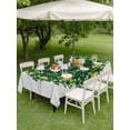 thumbnail image 3 of Outdoor Tablecloth with Umbrella Hole and Zipper, St Patricks Day Rectangle Table Cloth 60x120 Inch Waterproof Tablecloth, Spring Gold Coin Green Shamrock Wooden Grain Picnic Table Cover for Patio, 3 of 7