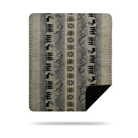 UPC 025534048229 product image for Denali Home Collection Denali Black Forest Friends/Black Blanket | upcitemdb.com