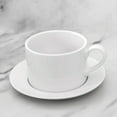 thumbnail image 2 of Our Table Simply White 6 Piece 3.75 Inch Porcelain Cups With Saucers Set, 2 of 2