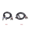 thumbnail image 2 of 1.5M Dual RCA Audio Cable to 2 XLR Male Female Plug Coax Adapter Professional Plated Video Wire Workhe, 2 of 8