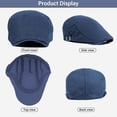 thumbnail image 3 of Newsboy Hats for Men Flat Cap Cotton Adjustable Breathable Irish Cabbie Ivy Driving Hunting Hat, 3 of 7