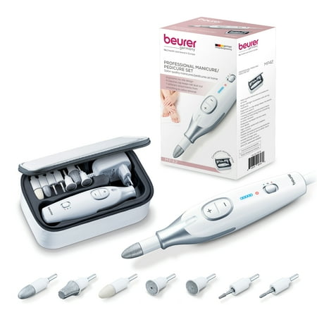 - Beurer Electric Manicure & Pedicure Set With Powerful Nail Drill and 7 Attachment System for Salon-Quality Care of Hands & Feet at Home, MP42