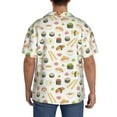 thumbnail image 5 of Disketp Men's Hawaiian Sushi and Rolls Print Shirts Button Down Holiday Beach Shirts-Large, 5 of 7