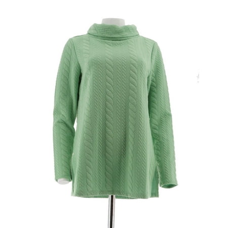 - George Simonton Cable Knit Top Funnel Neck A257569
