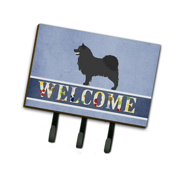 Swedish Lapphund Welcome Leash or Key Holder Blue