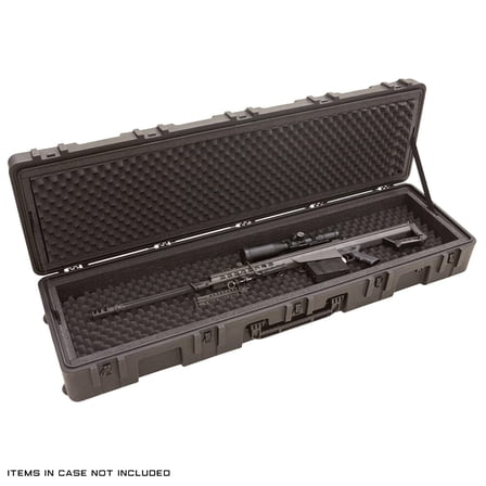 SKB Roto .50 Cal/Long Gun Case, 62" Rifle Capacity, Roto-Molded LLDPE, Waterproof, Dustproof, Airline Approved, Black (2R6416-8B)