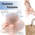 thumbnail image 5 of Holzlrgus Women,Little Girls Straw Sun Hat Summer Beach Cap Foldable Visor Floppy Hats Wide Brim with Bowknot, 5 of 5