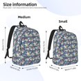 thumbnail image 2 of Disketp Tropical Sloth print Canvas Backpack Lightweight Travel Daypack Student Rucksack Laptop Backpack-Small, 2 of 5