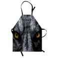 thumbnail image 1 of Eye Apron Dangerous Mammal Eyes of Wild Wolf Aggressive Predator Carnivore Image Print, Unisex Kitchen Bib Apron with Adjustable Neck for Cooking Baking Gardening, Black White Yellow, by Ambesonne, 1 of 3
