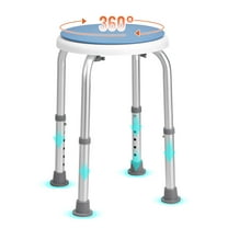 KFFKFF Rotating Bath Chair, Height-Adjustable Shower Stool, Secure Bathtub Chair with Anti-Slip Feet for Seniors, Disabled, Handicap, Supports up to 300 lbs