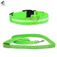 thumbnail image 4 of PULLIMORE LED Dog Collar and Leash Set USB Rechargeable Glowing Pet Collar Night Walking Safety Light Up Dog Collars (M, Green), 4 of 9