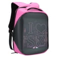 thumbnail image 2 of LED Backpack Display Illuminated WIFI Luminous MultiFunction Waterproof Bag 20L 25 x 25cm(Pink ), 2 of 14
