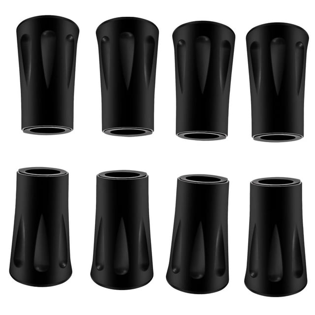 8 protectores de repuesto para puntas de bastones de senderismo, pies de goma para puntas de bastones de senderismo, puntas de goma para accesorios de puntas de bastones, se adapta a la mayoría de bas