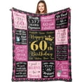 thumbnail image 1 of LHSHID 60th Birthday Gifts for Women 60th Birthday Gift Ideas 60 Year Old Birthday Gifts for Women Happy 60th Birthday Gifts for Women 60th Birthday Blanket 30"x40", 1 of 7