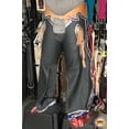 thumbnail image 3 of HILASON Pro Rodeo Bull Riding Genuine Leather Chaps Black, 3 of 8