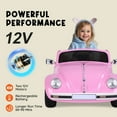 thumbnail image 6 of 12V Licensed Volkswagen Beetle Ride-On Car for Toddlers, Remote Control, LED Lights, 3 Speeds, Music & Bluetooth, for Kids Ages 3-5, Pink, 6 of 7