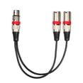 thumbnail image 4 of 3Pin XLR Female Jack to Dual 2 Male Plug Y Splitter 30cm Adapter Cable Wire, 4 of 6