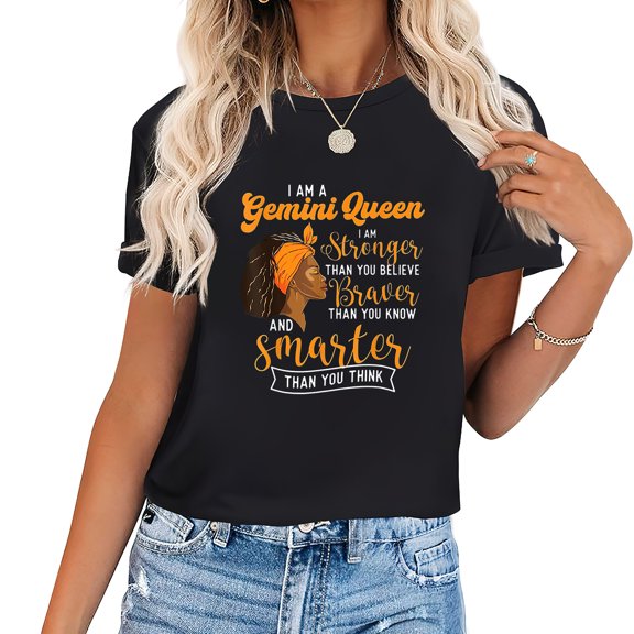 I Am A Gemini Queen - Astrology Horoscope Zodiac Sign T-Shirt