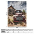 thumbnail image 4 of COMIO  Americana Throw Blanket, Abandoned Restaraunt on Route 66 Come on in Sign Desert Road Rusty Old Car, Flannel Accent Piece Soft Couch Cover for Adults, Brown, 4 of 6
