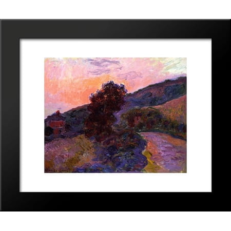 Sunset at Giverny 20x24 Framed Art Print by Monet, Claude