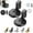 2 Black, variant on Magnetic door stopper, punch-free door stopper - mechanical door stopper, with stickers, invisible magnetic door stopper, mechanical silent door stopper with shock absorption (black)