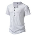 thumbnail image 2 of Nmnitkp Mens Fashion Casual Front Placket Basic Short Sleeve Henley T-Shirts or Cotton Mens Shirts New Design Soft Tshirts Shirts for Men, 2 of 9