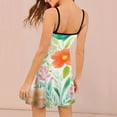 thumbnail image 2 of Watercolor Floral Summer Blossom Art Sleeveless Dresses Slip Dress Women's Dresses Dresses For Womens, 2 of 6