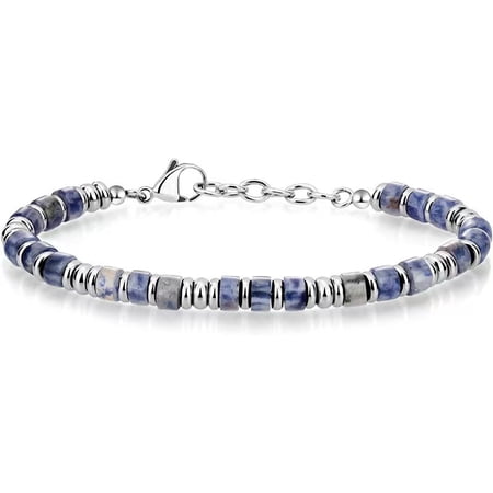 Xiao Hua Healing Natural Stone Bracelet -1 piece, 7.6+1.5 inch adjustable bracelet, positive energy encouragement bracelet, daily wear meditation natural stone jewelry, style 1