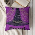 thumbnail image 3 of Halloween Witch Hat Throw Pillow Cover Linen Happy Halloween Pillow Case Square Decorative Cushion Cover for Home Sofa Couch Pillowcase&nbsp;(Witch), 3 of 5