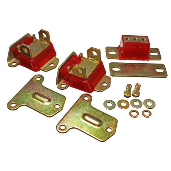 Energy Suspension 69-72 Camaro/70-73 Monte Carlo Red Complete Motor&Trans Mount Set Zinc Finish Fits select: 1970 ,1972 CHEVROLET MALIBU